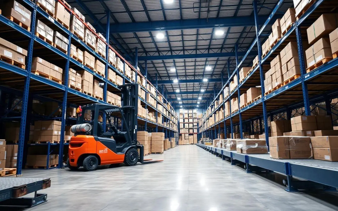 Modern logistics warehouse interior